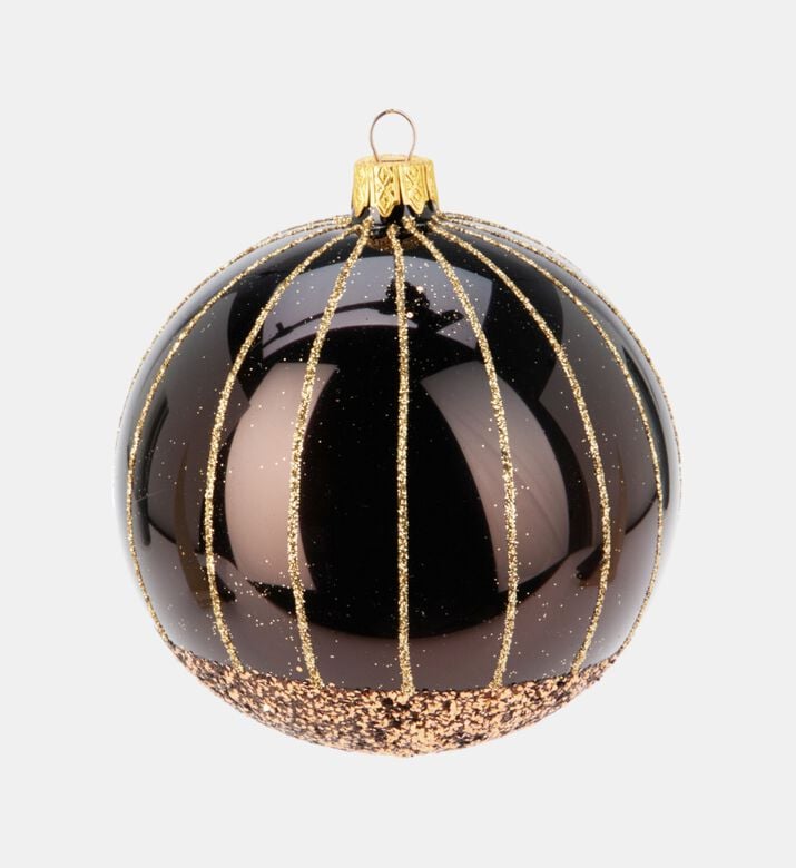 Home Deco and More Ball Xmas Glas, Black, Packshot View