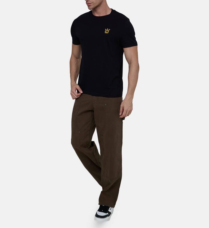 Cotton Multi-pocket Straight-leg Pant