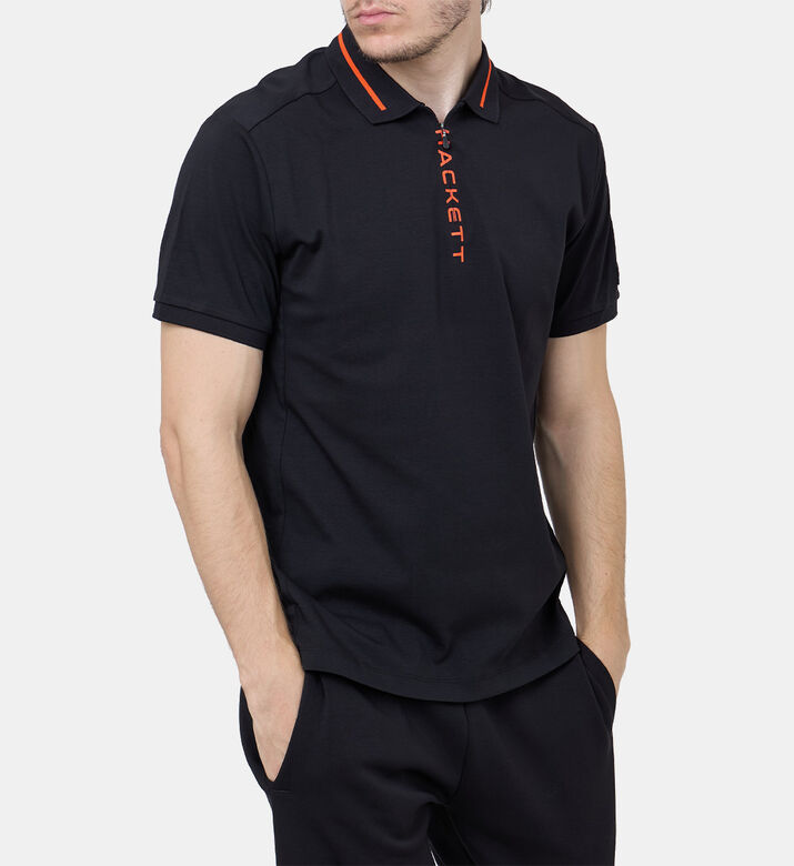 Logo Printed Placket Polo Shirt Logo Printed Placket Polo Shirt