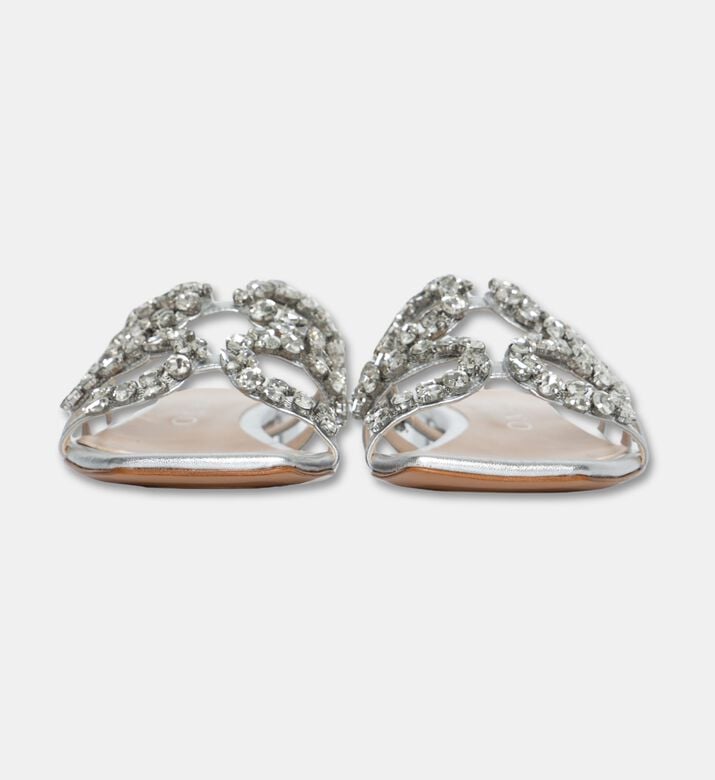 Albano Shoes Flat Stones, Silver, Eu-41, Packshot View