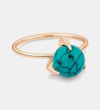 Maria Single Turquoise Ring 18k