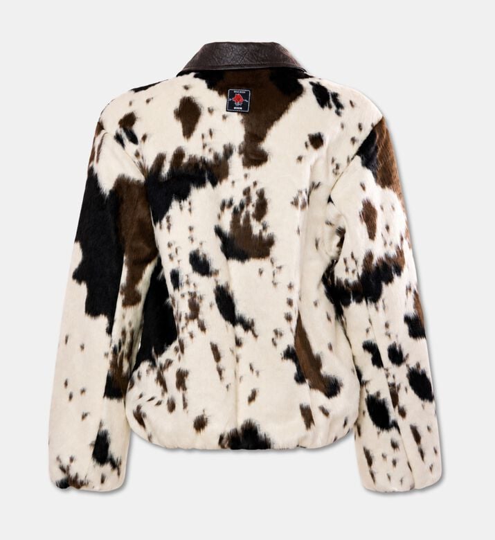 MSGM Faux Fur Printed Jacket, Packshot View