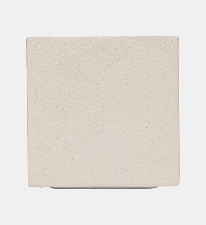 Home Deco and More Fiber Clay Square Planter, Beige, 22-cm, Packshot View