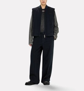 Diesel Wide-leg Cotton Pants, Model View