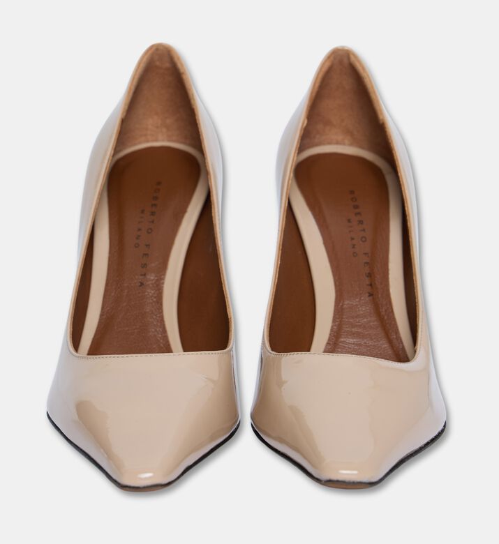 Roberto Festa Elais Patent Leather Pumps, Beige, Eu-40, Packshot View