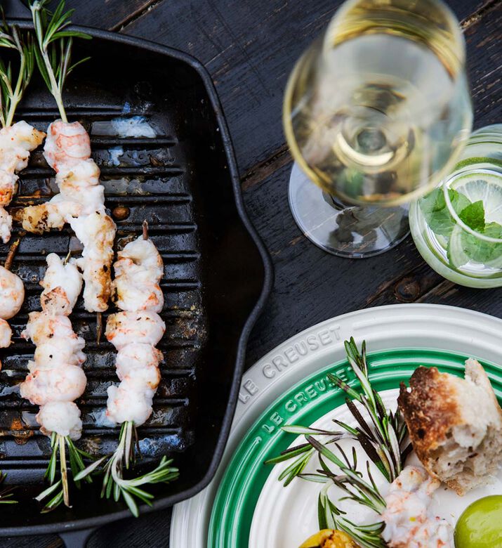 مقلاة مربعة من الحديد الزهر من جريليت