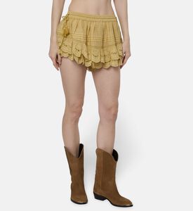 Isabel Marant Embroidered Tiered Ruffle Shorts, Model View