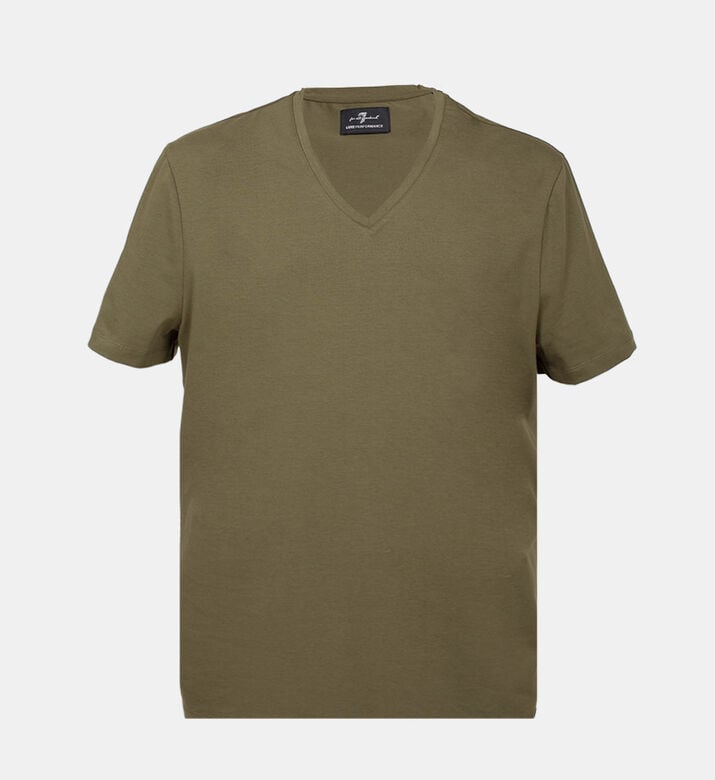 Cotton V-neck T-shirt Cotton V-neck T-shirt