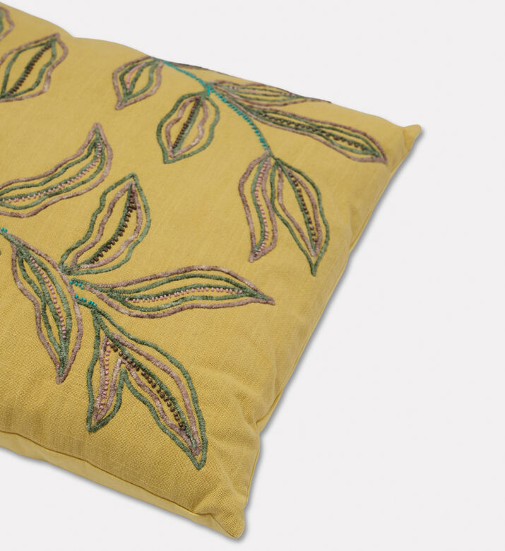 Home Deco and More Zinnia Embroidered Beadwork Filled Cushion, Packshot View