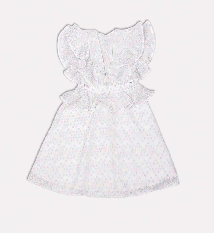 All-over Heart-print Flared Dress