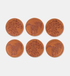 Silsal Sahara Leather Coasters S6, Packshot View
