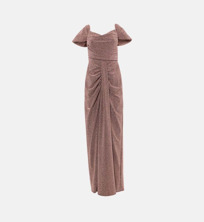 Shimmering V-neck Gown