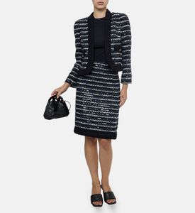 Edward Achour Paris Sequin-embellished Flared Skirt, Model View