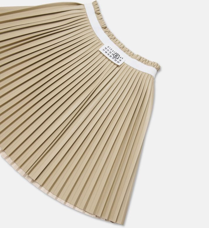 MM6 Elastic Waistband Pleated Skirt, Packshot View