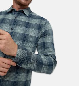 Vince Check-print Long-sleeve Shirt, Model View