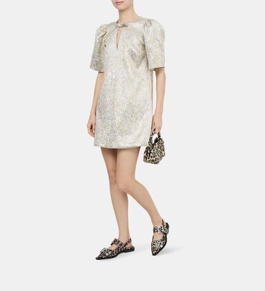 Metallic-effect Mini Dress