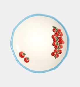 Tomato-print Round Platter