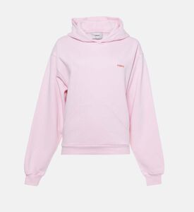 هودي بقصّة فضفاضة وشعار مطبوع على الصدر