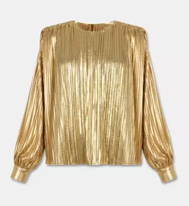 Poca and Poca Pleated Long-sleeve Blouse, Packshot View