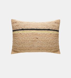 Home Deco and More Vlad Jute Fabric Square Filled And Vaccumed Cushion, Packshot View