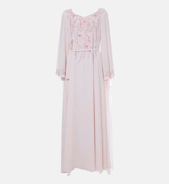 Beaded Wide-sleeve Dress