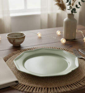 Essenza Flower Porcelain Serving Plate, Green, 34-cm, Packshot View