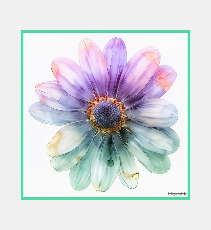 Silk Twill Double Daisy Scarf