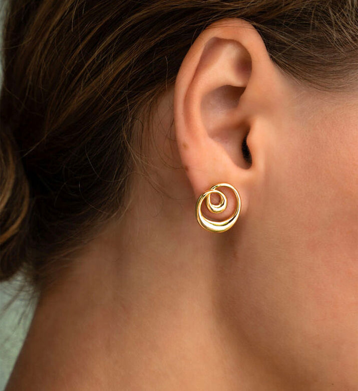 Ottoman Hands Dalia Twist Round Stud Earrings, Packshot View