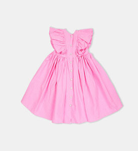 فستان مكشكش غير متماثل للبنات