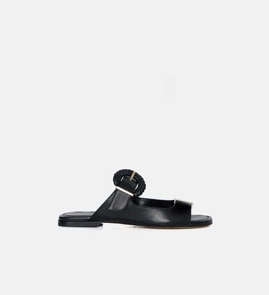 Metallic-finish Laminated Leather Clogs