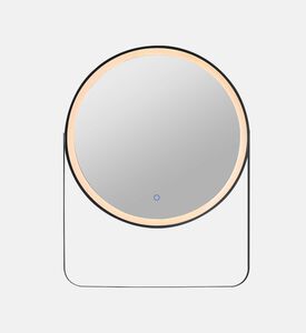 Home Deco and More Rounded Lighted Bathroom Shelf Mirror, Packshot View