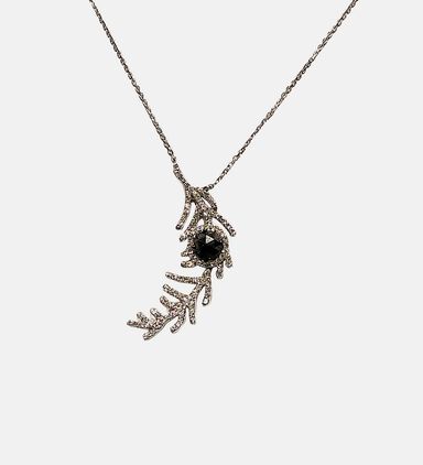 Black Diamond White Gold Necklace
