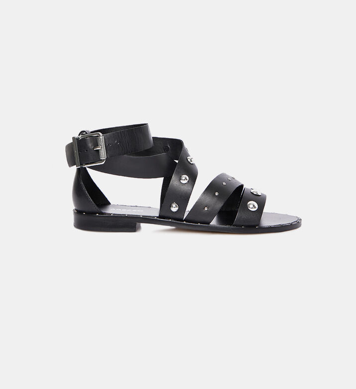 Atanado Leather Flat Heel Sandals
