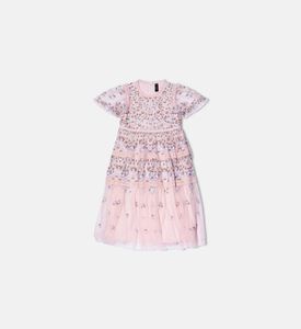 فستان جرلاند واسع بأشرطة تول