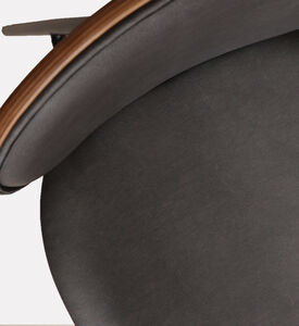 Home Deco and More Sahara Leather Dining Chair, Dark-grey, Packshot View