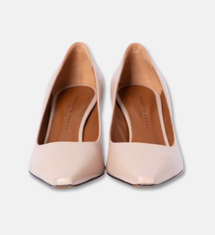 Roberto Festa Tirsa Leather Pointed-toe Pumps, Light-pink, Eu-37, Packshot View