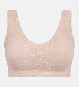 Snakeskin Detailing Sports Bra