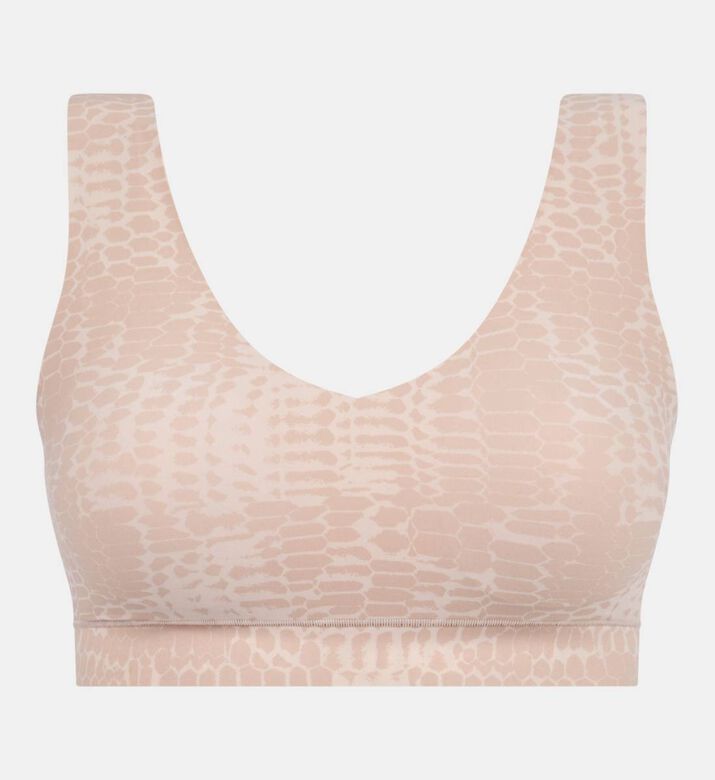 Snakeskin Detailing Sports Bra