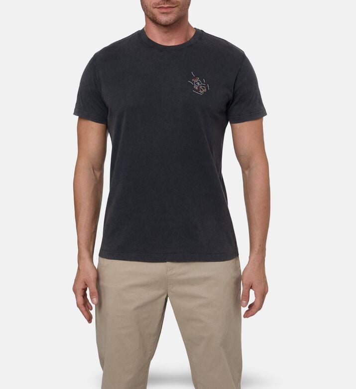 Maison Labiche Popincourt Sledding-embroidery T-shirt, Model View