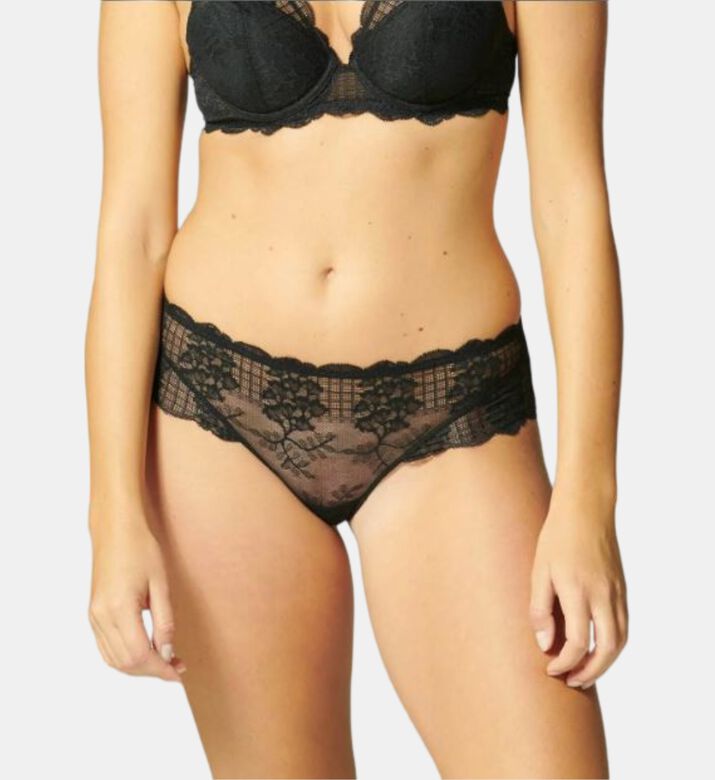 Shorty Semi-sheer Floral Lace Panties Shorty Semi-sheer Floral Lace Panties