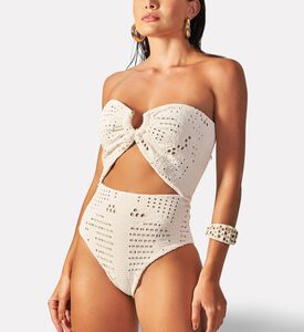 Empress Strapless Cutout Scarf Body, Model View