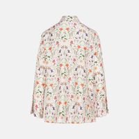 Boho Floral Cuff-detailed Shirt