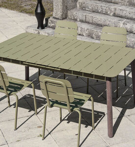 Alicante Aluminum Teak Wood Table