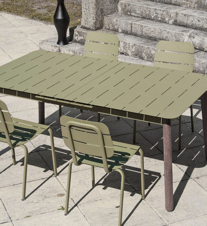 Alicante Aluminum Teak Wood Table