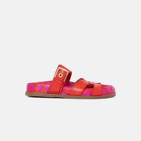 Leather Multi-strap Slippers