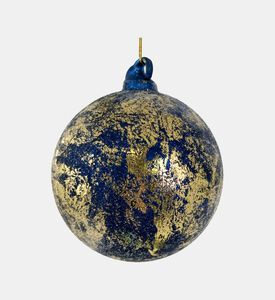 Shishi Glas Bal Bead With Gold Leaf, Blue, 8-cm, Packshot View