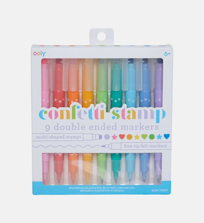 Confetti Stamp -piece Markers Set