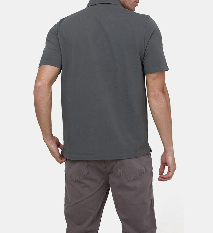 Cotton Ribbed Cuffs Polo Shirt Cotton Ribbed Cuffs Polo Shirt