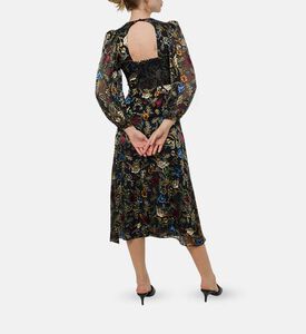 Alice and Olivia All-over Floral-print Flared Dress, Model View Alice and Olivia All-over Floral-print Flared Dress, Model View