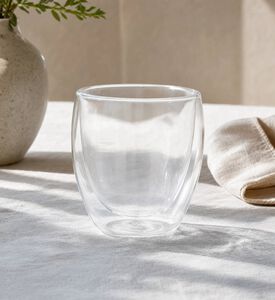 Andrea House Double Wall Glasses 2-piece Set, Transparent, 250-ml, Model View